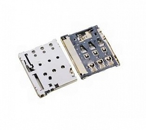 Держатель для карт SCC102322824, nano-SIM, push-push, 6+2 pin		